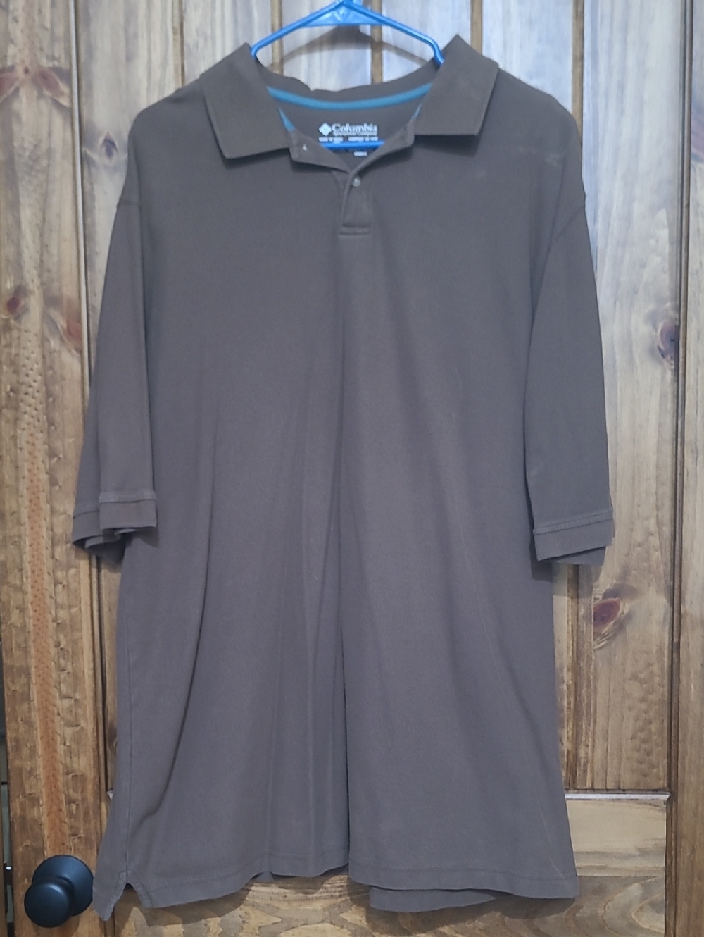 Columbia Men's Brown Polo Shirt. Size XLT